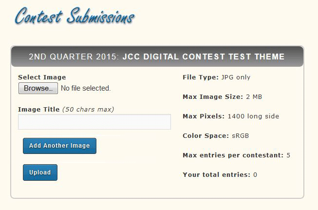 Digital Contest Entries